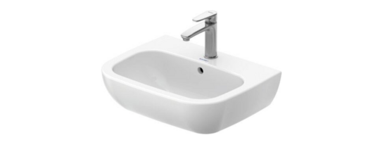 Izlietne D-Code 55x43cm, balta ar maisītāja caurumu